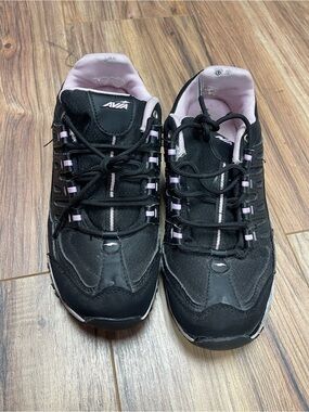 Avia Women's Black Sneakers with Light Pink Trim